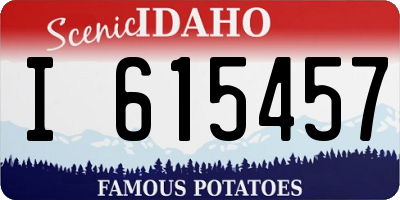 ID license plate I615457
