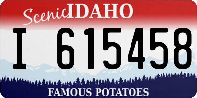 ID license plate I615458