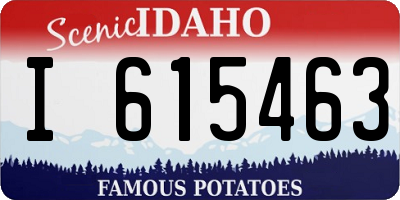 ID license plate I615463
