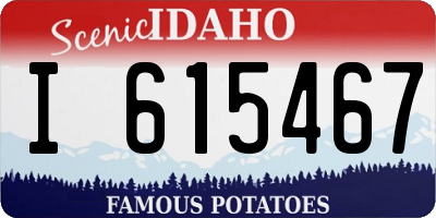 ID license plate I615467