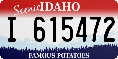 ID license plate I615472