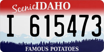 ID license plate I615473