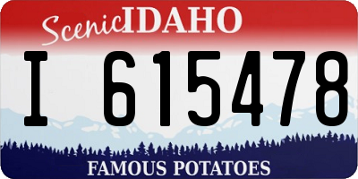 ID license plate I615478