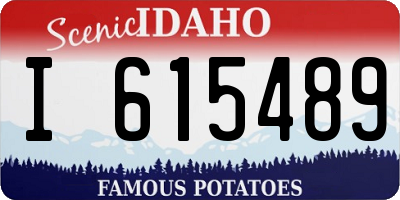 ID license plate I615489