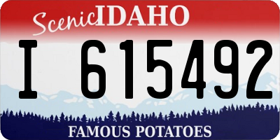 ID license plate I615492