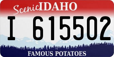 ID license plate I615502