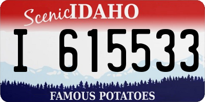 ID license plate I615533