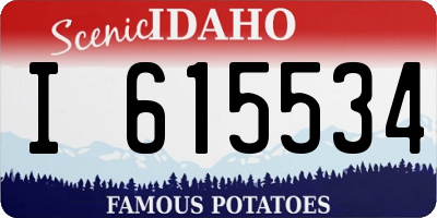 ID license plate I615534