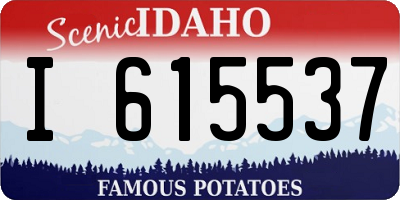 ID license plate I615537