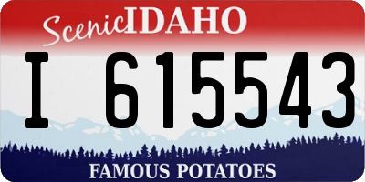 ID license plate I615543