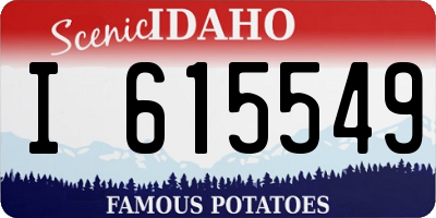 ID license plate I615549