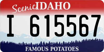 ID license plate I615567