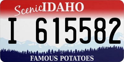 ID license plate I615582