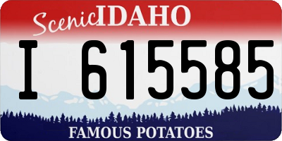 ID license plate I615585
