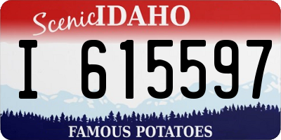 ID license plate I615597