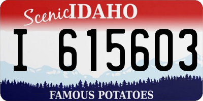 ID license plate I615603
