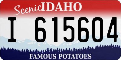 ID license plate I615604