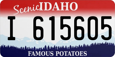 ID license plate I615605