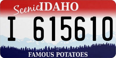 ID license plate I615610