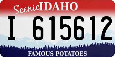 ID license plate I615612