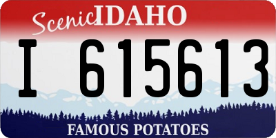 ID license plate I615613