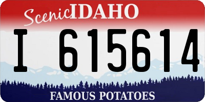 ID license plate I615614