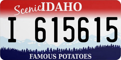 ID license plate I615615