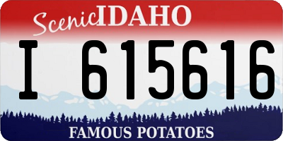 ID license plate I615616