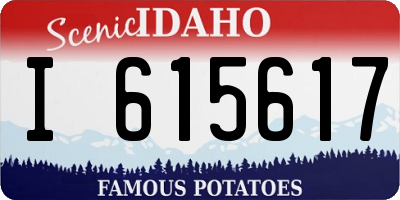 ID license plate I615617