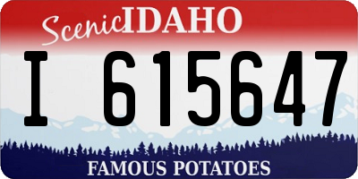 ID license plate I615647