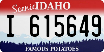 ID license plate I615649