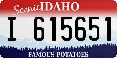 ID license plate I615651