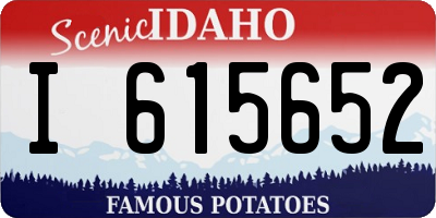 ID license plate I615652