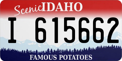 ID license plate I615662