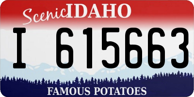 ID license plate I615663