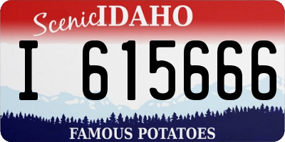 ID license plate I615666