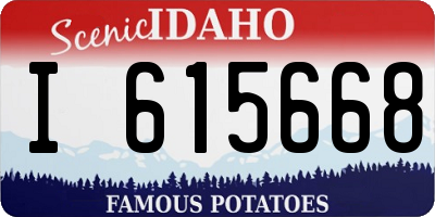 ID license plate I615668