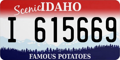 ID license plate I615669