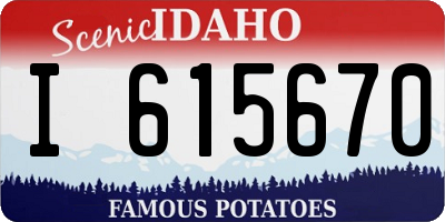 ID license plate I615670