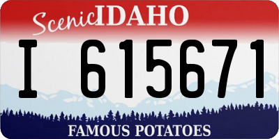 ID license plate I615671