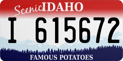 ID license plate I615672