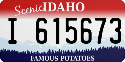 ID license plate I615673