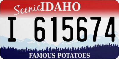 ID license plate I615674