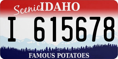ID license plate I615678