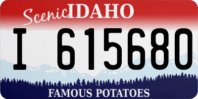ID license plate I615680