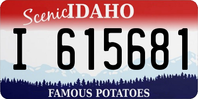 ID license plate I615681