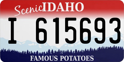 ID license plate I615693