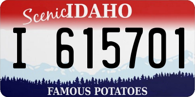 ID license plate I615701