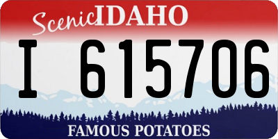 ID license plate I615706