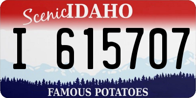 ID license plate I615707